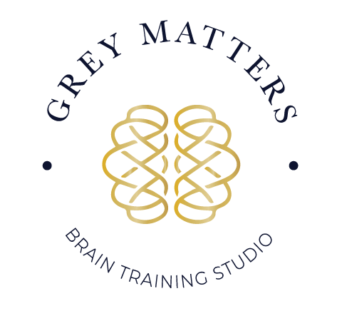 Grey Matters Logo - Circle - Navy Gold